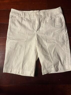St. John's Bay Cream Bermuda Shorts